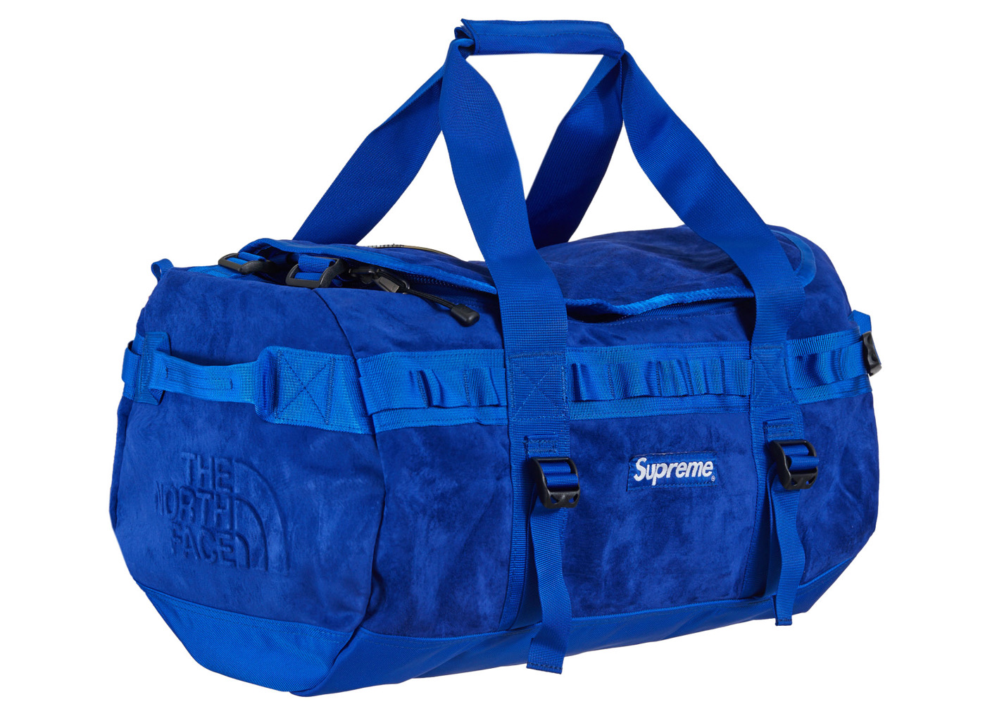 Supreme The North Face Suede Small Base Camp Duffle Bag Blue