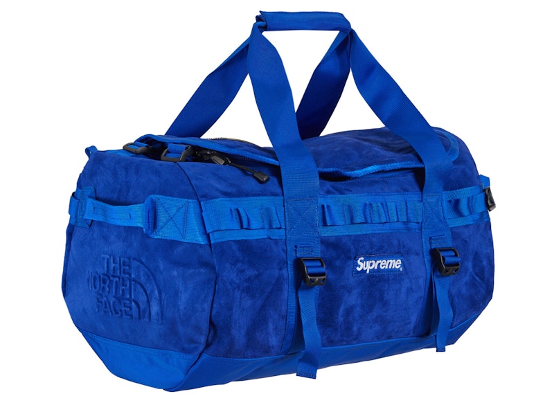 Supreme The North Face Suede Small Base Camp Duffle Bag Blue