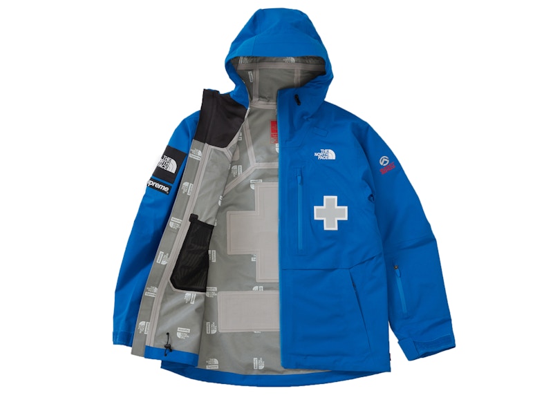 Blue north face supreme hot sale jacket