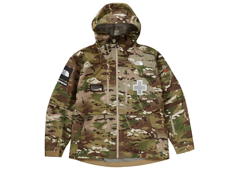 The north outlet face camo windbreaker