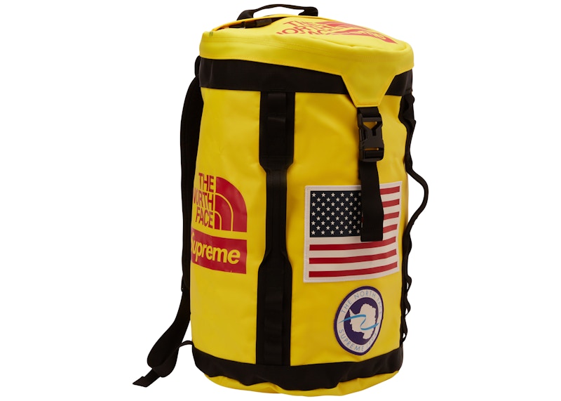 supreme northface bag yellow