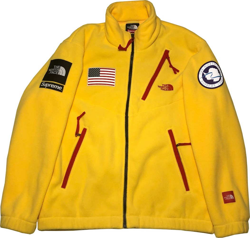 Supreme The North Face Trans Antarctica Expedition Fleece Jacket Yellow Ss17
