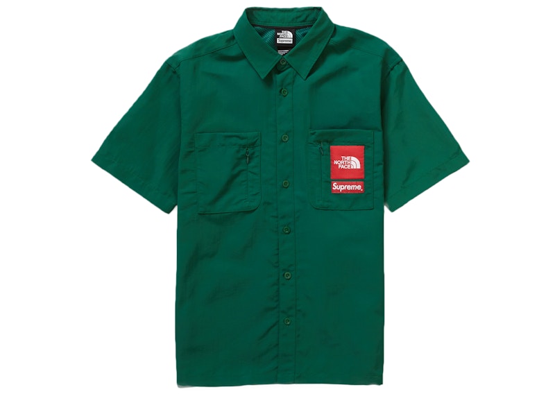 Supreme The North Face Trekking S/S Shirt Dark Green Men's - SS22 - GB