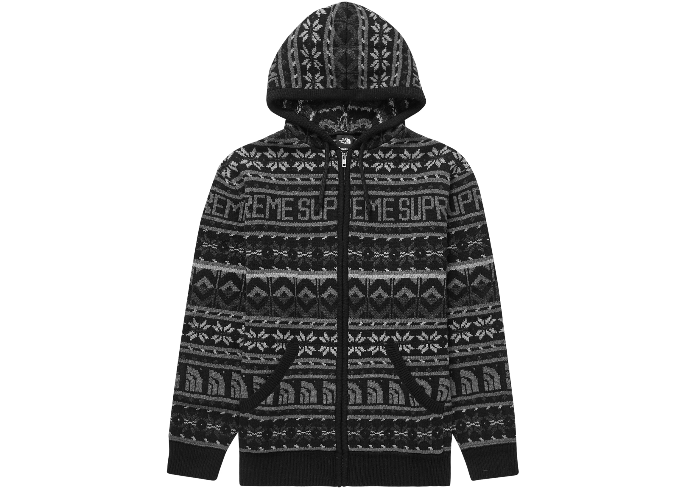 Supreme The North Face Zip Up Hooded Sweater Black