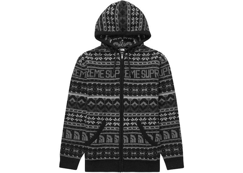 Supreme The North Face Zip Up Hooded Sweater Black