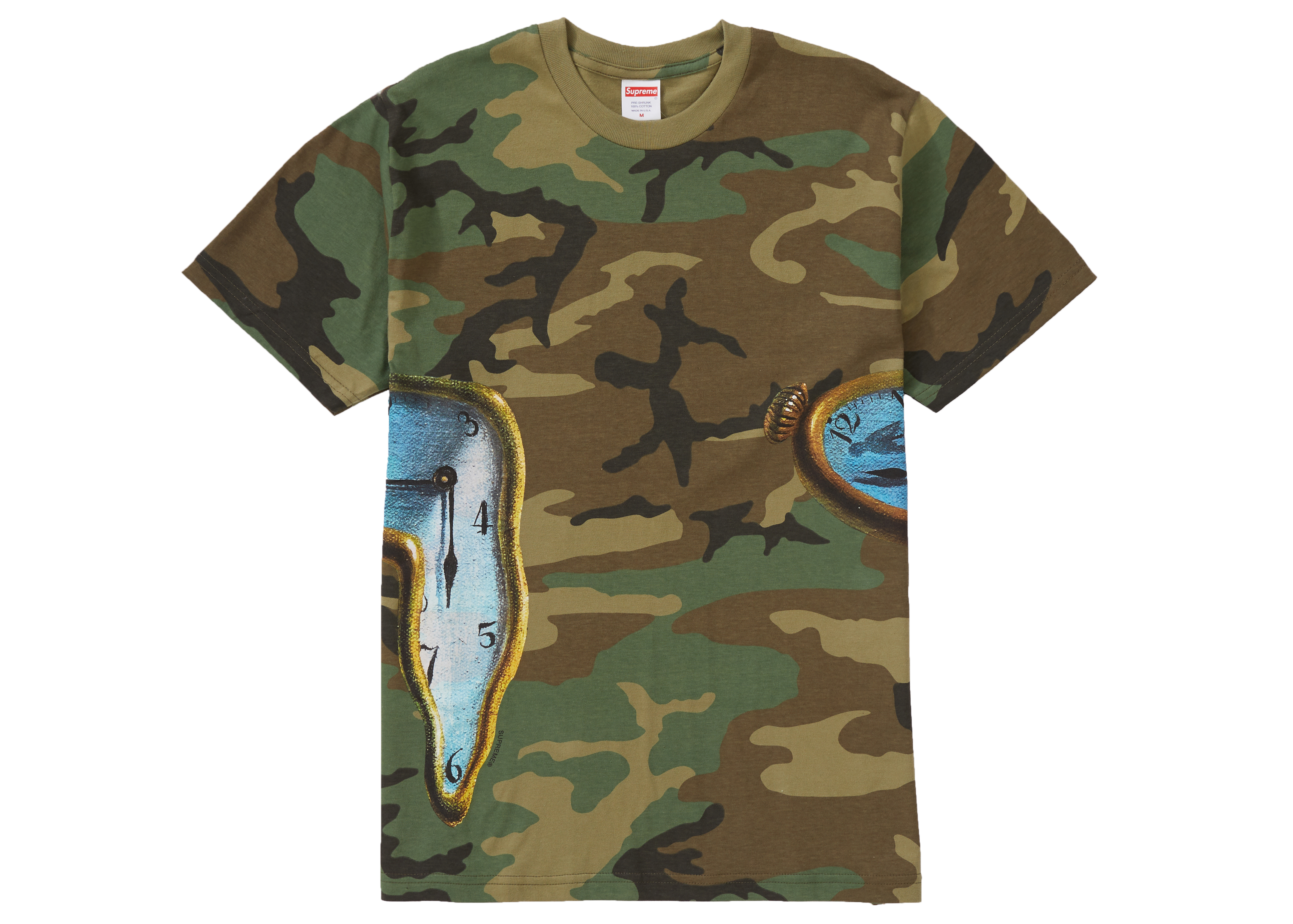 Supreme The Persistence Of Memory Tee Woodland Camo Men's - SS19 - US