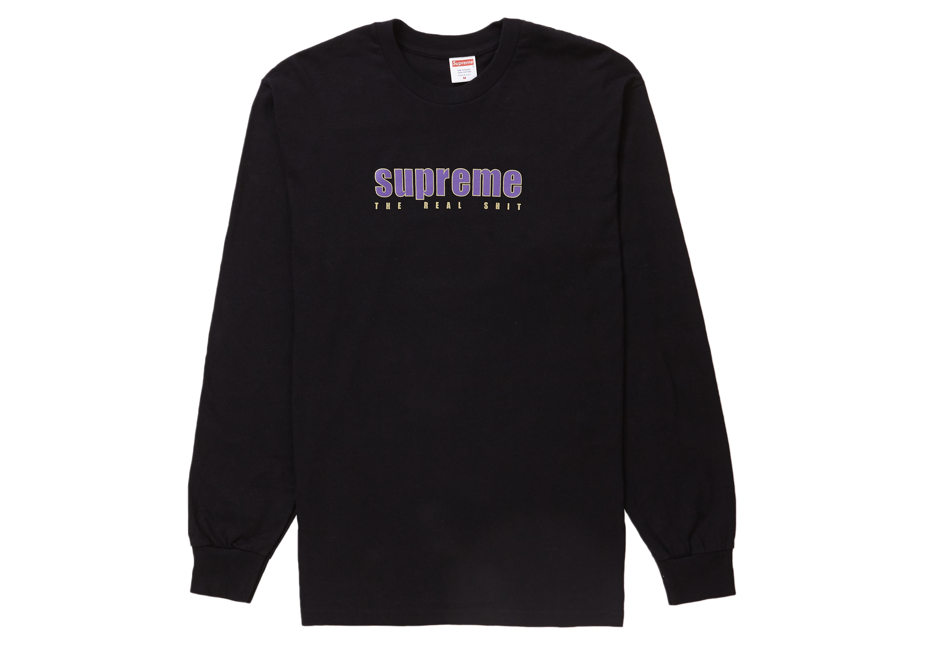 Supreme The Real Shit L/S Tee Black Men's   SS   US