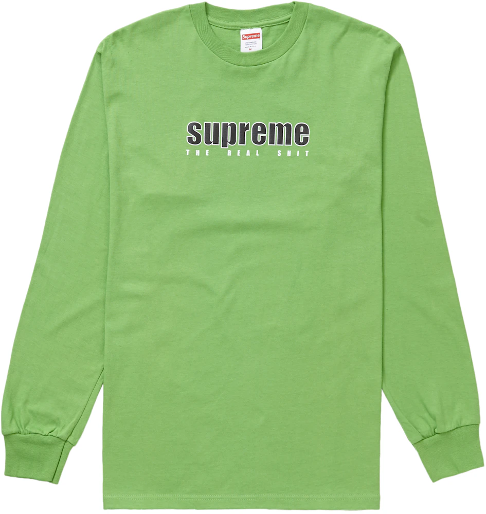 Supreme The Real Shit L/S Tee Green Men's - SS19 - US