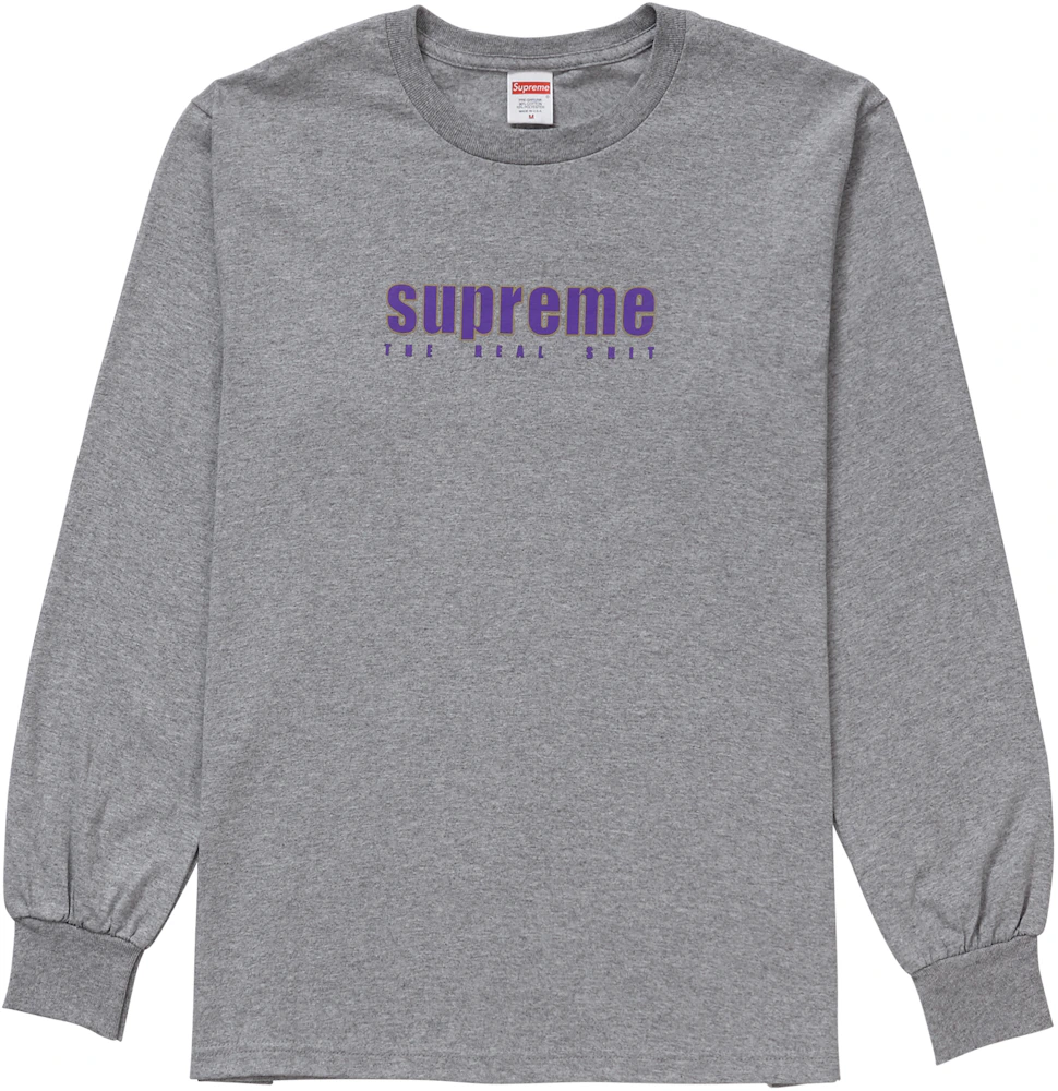 Buy Supreme The Real Shit Long-Sleeve Tee 'Heather Grey' - SS19T18