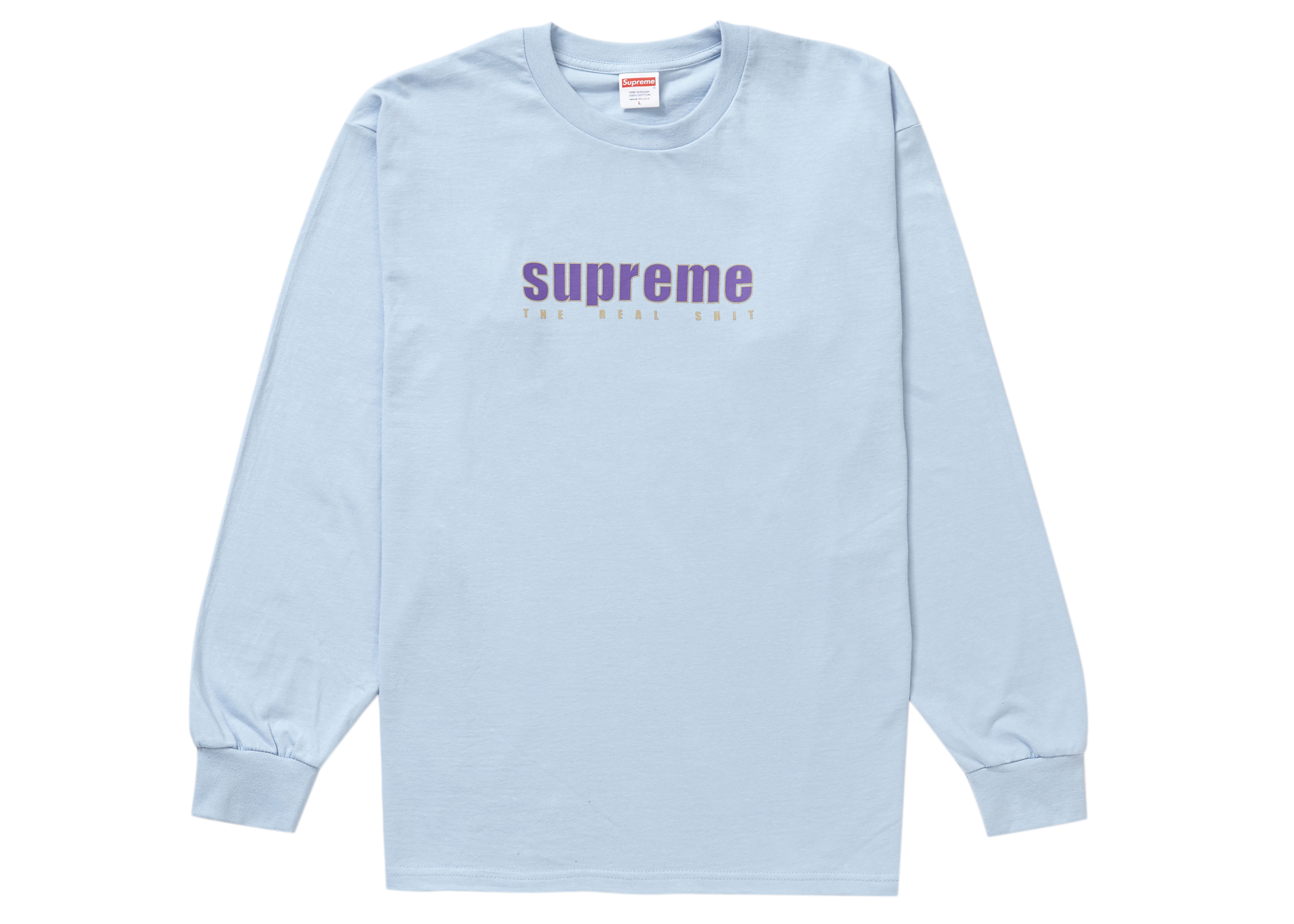 Supreme The Real Shit L/S Tee Light Blue - SS19