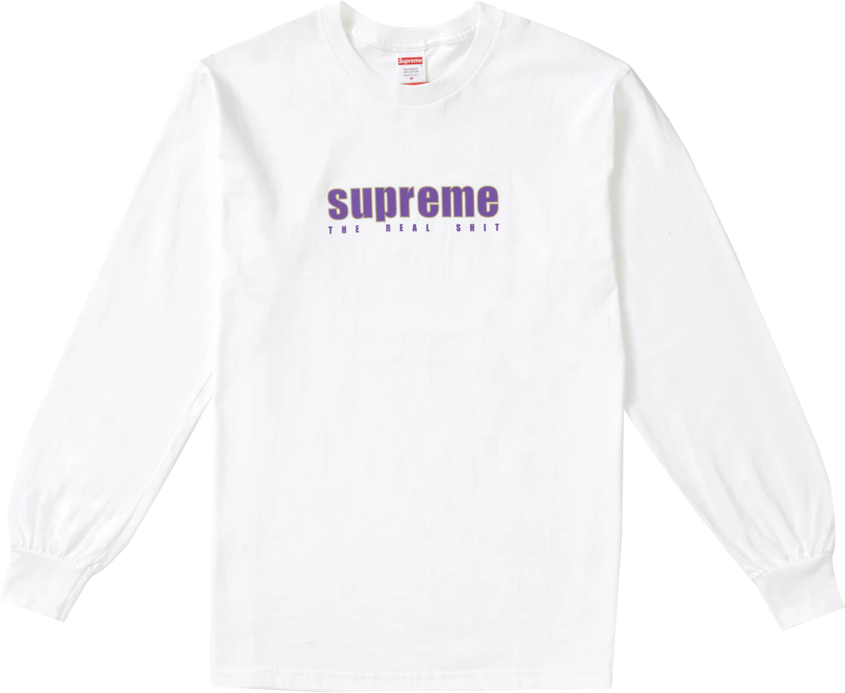 Supreme The Real Shit L/S Tee White Men's - SS19 - US