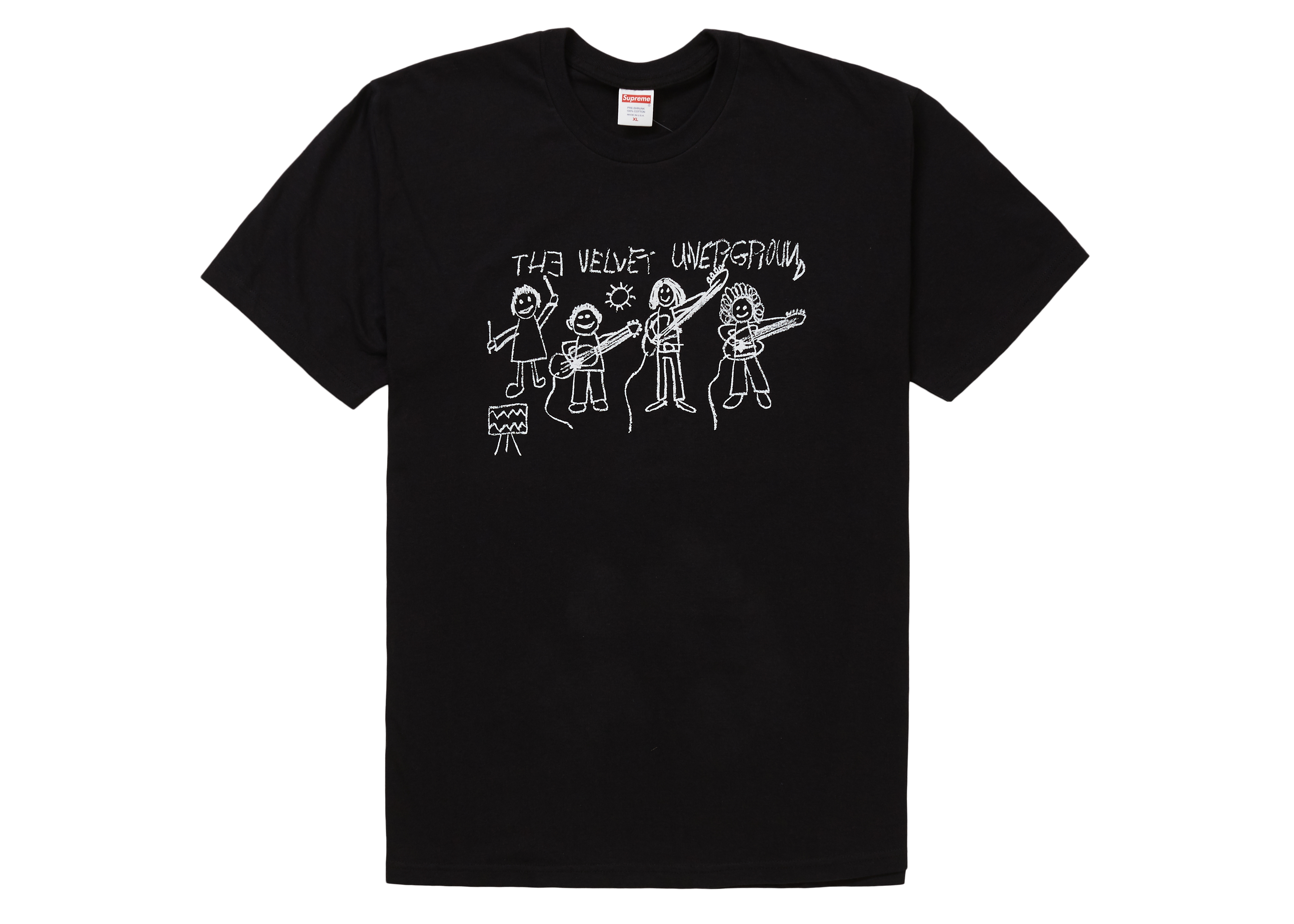 Supreme The Velvet Underground Drawing Tee Black メンズ - FW19 - JP