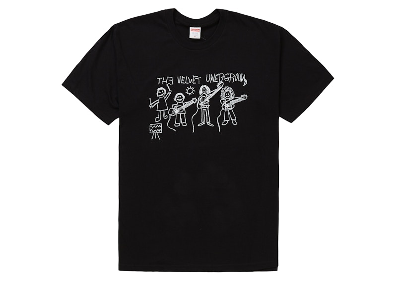 Supreme The Velvet Underground Drawing Tee Black - FW19 男装- CN