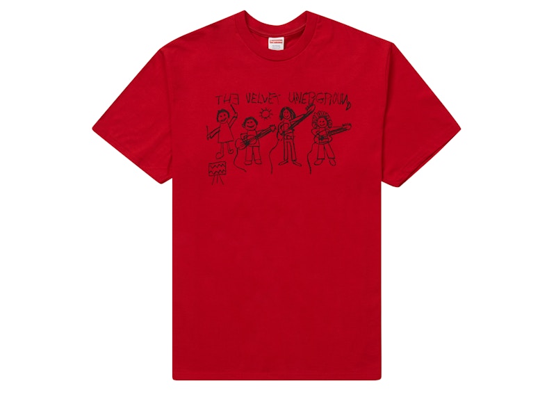 Supreme The Velvet Underground Drawing Tee Red Men's - FW19 - US