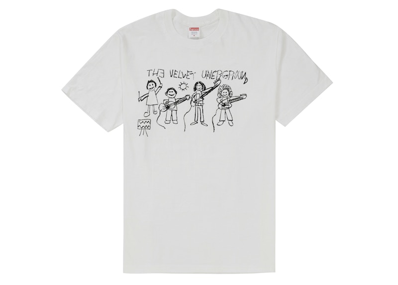 Supreme The Velvet Underground Drawing Tee White Men's - FW19 - GB