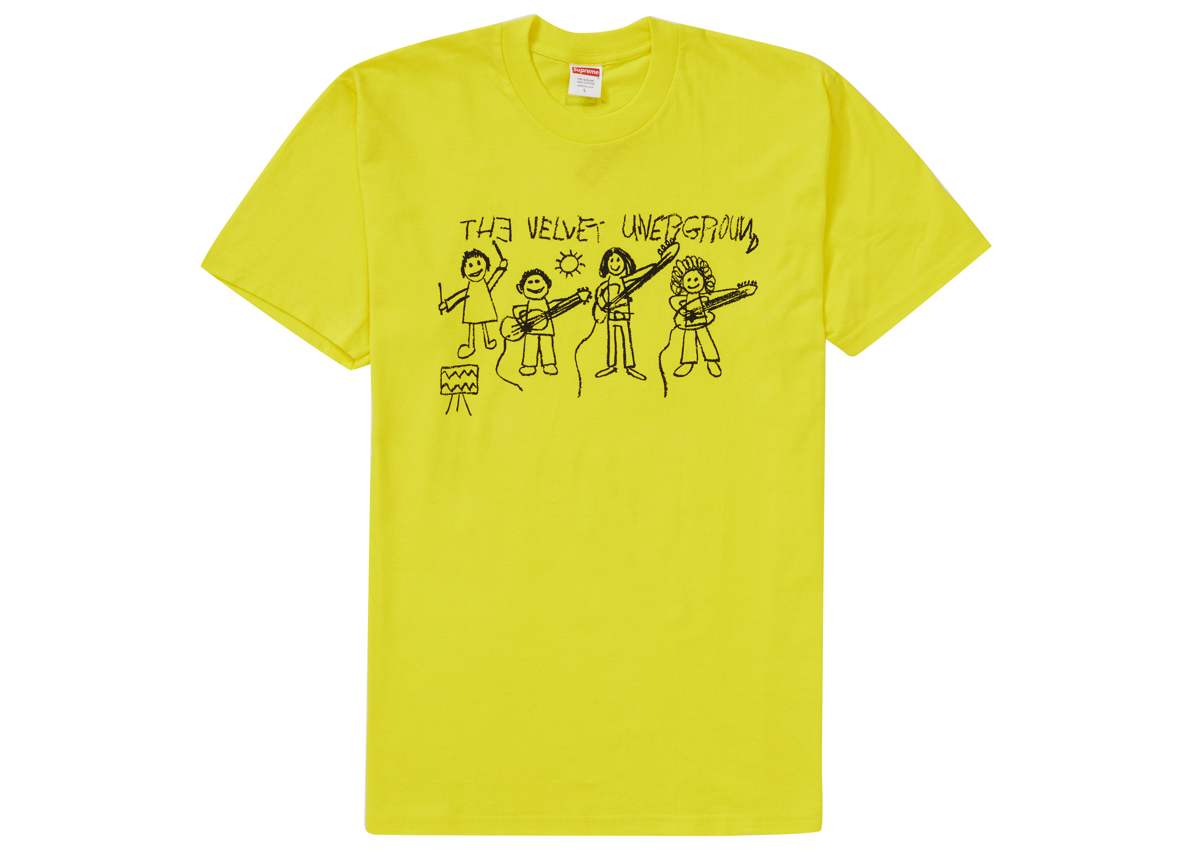 Supreme The Velvet Underground Drawing Tee Yellow メンズ - FW19 - JP