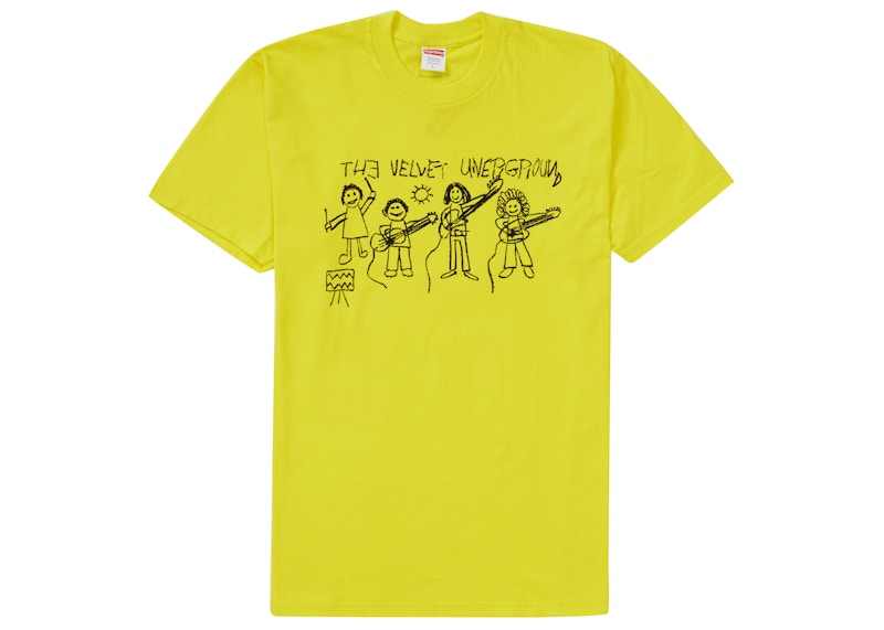 Supreme The Velvet Underground Drawing Tee Yellow Men's