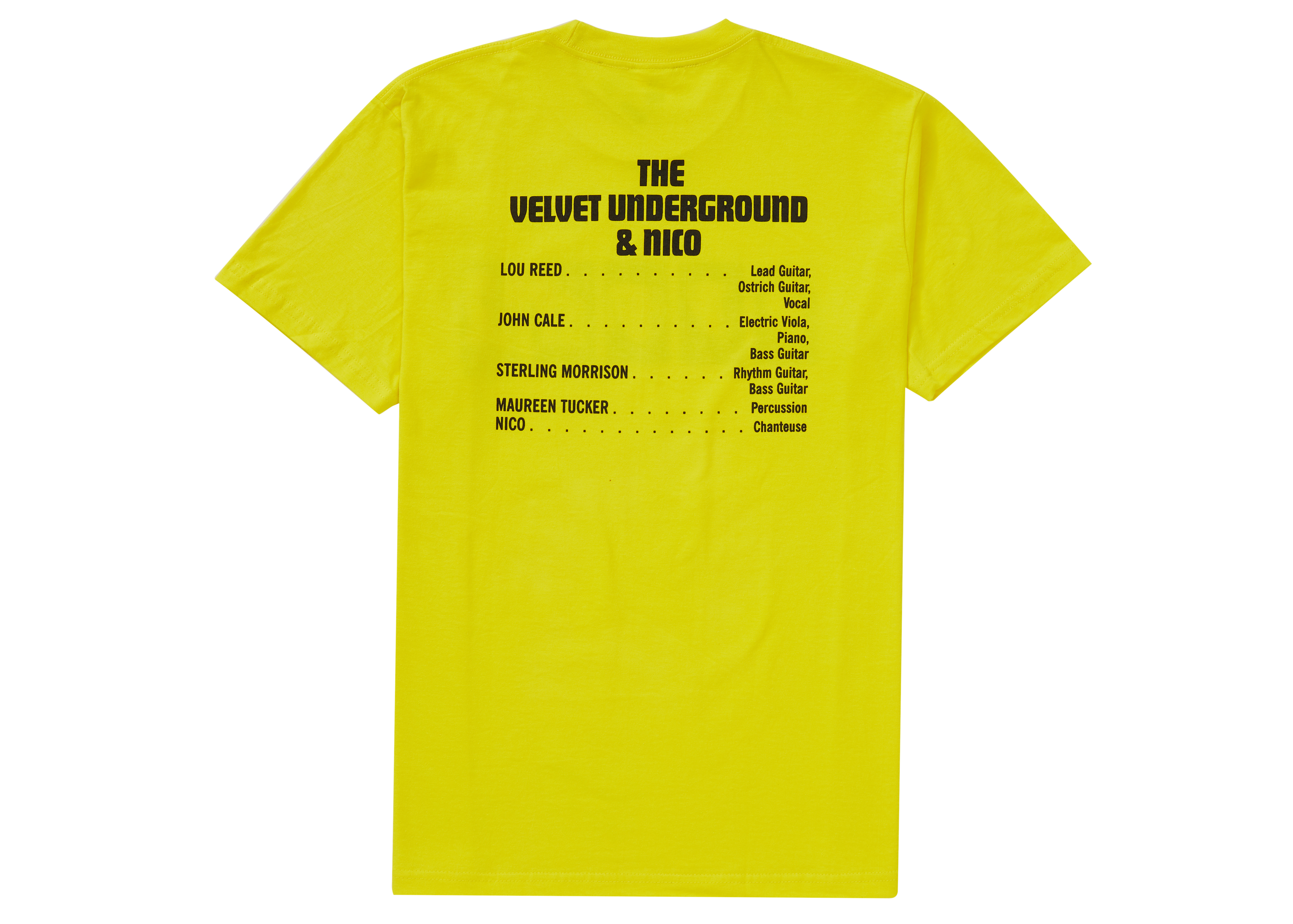 Supreme The Velvet Underground u0026 Nico Tee Yellow Men's - FW19 - US
