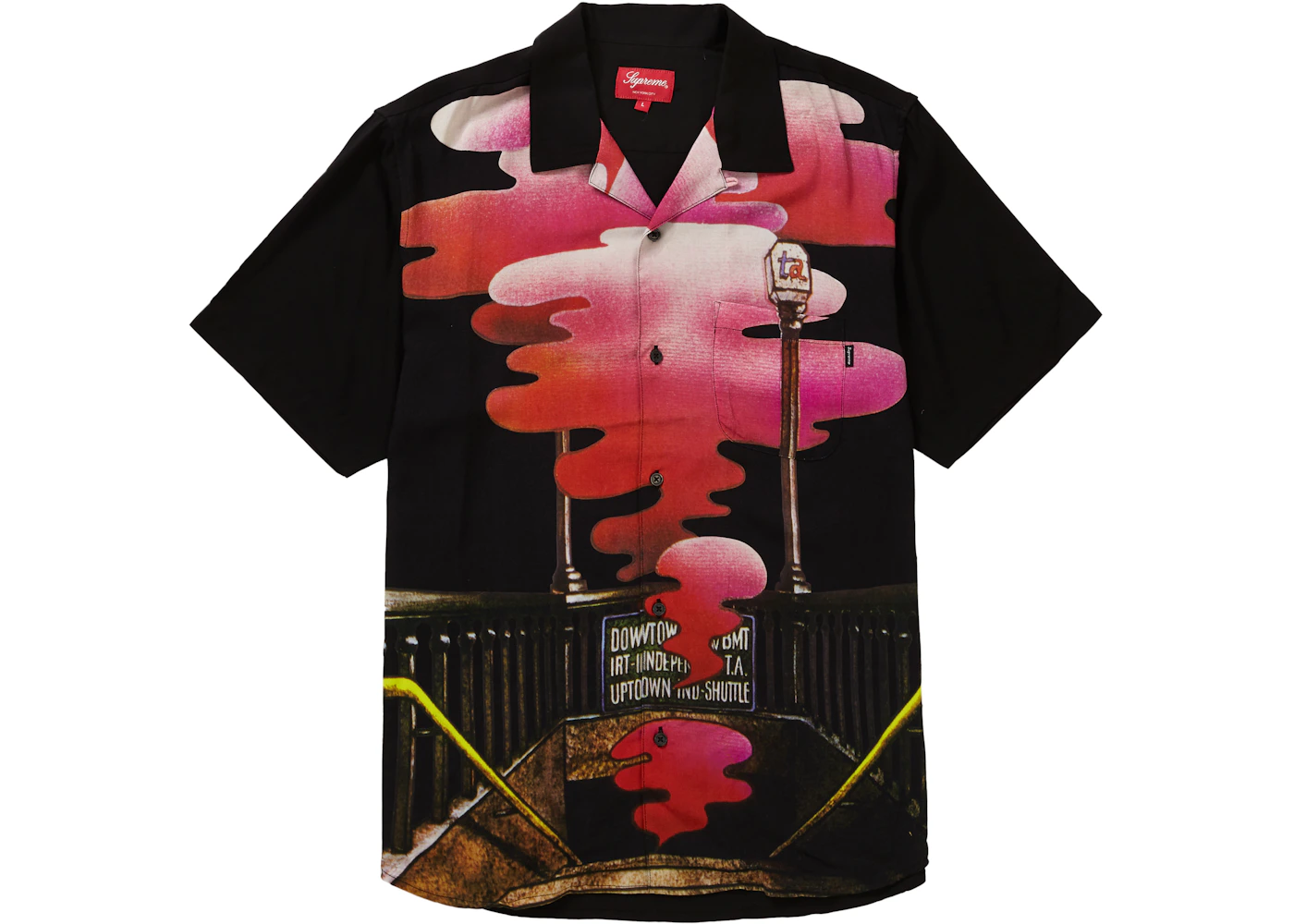 Supreme hearts rayon shirt black Clearance