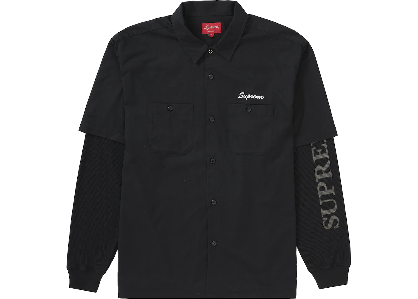 Supreme Thermal Work Shirt Black Men's - FW21 - GB