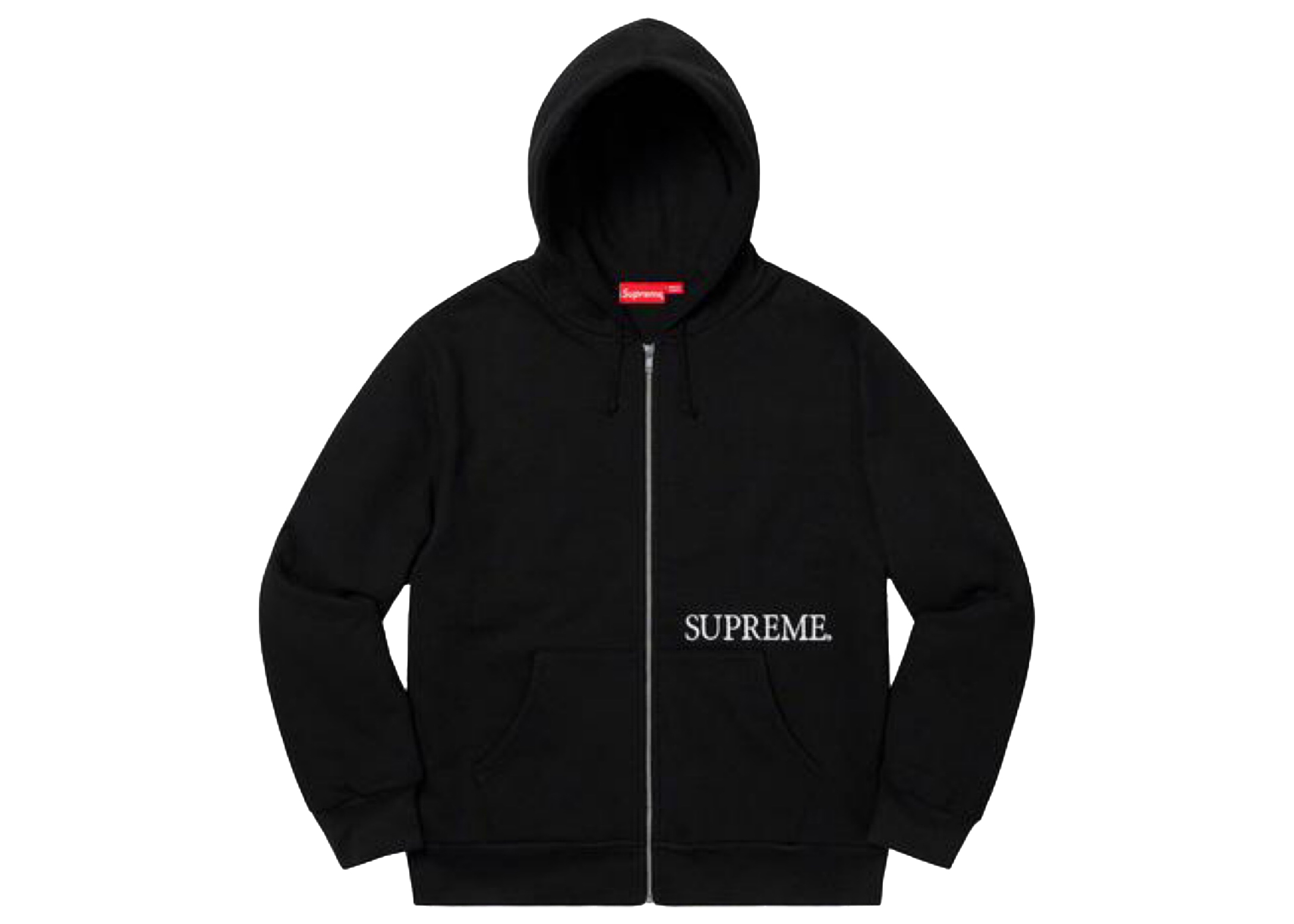 Supreme Thermal Zip Up Hooded Sweatshirt Black