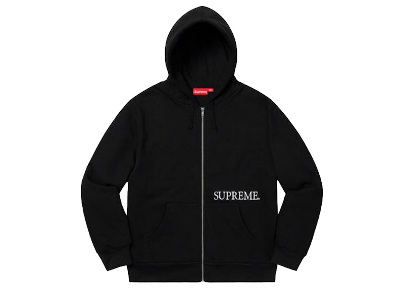 Supreme Thermal Zip Up Hooded Sweatshirt Black Men's - FW19 - GB