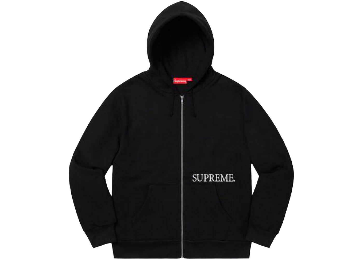 Supreme Thermal Zip Up Hooded Sweatshirt Black - FW19