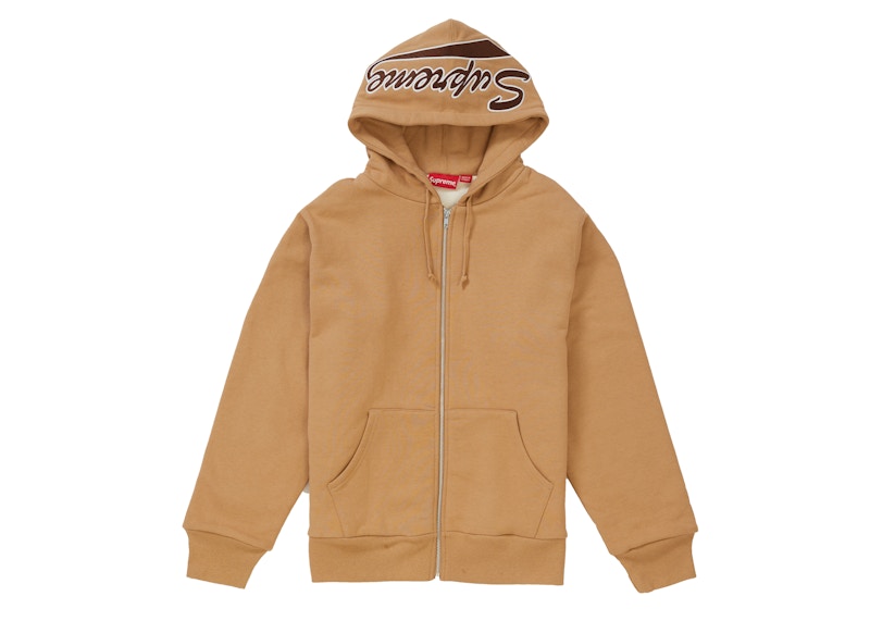 supreme thermal zip up sweatshirt L