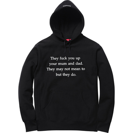 Supreme They Fuck You Up Hoodie Black - FW16 - US