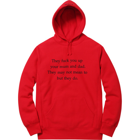 Supreme They Fuck You Up Hoodie Red - FW16 - US