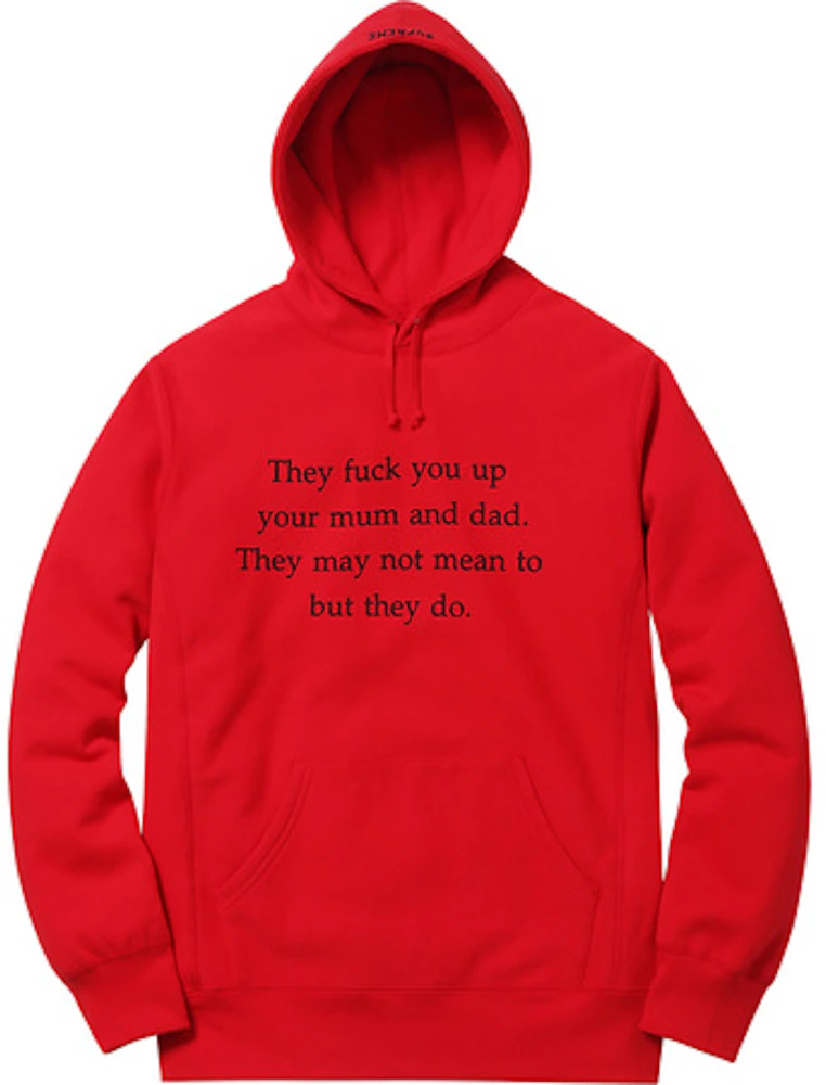 Supreme They Fuck You Up Hoodie Red Mens Fw16 Us 