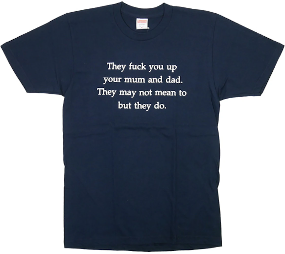 Supreme They Fuck You Up Tee Navy Men's - FW16 - US
