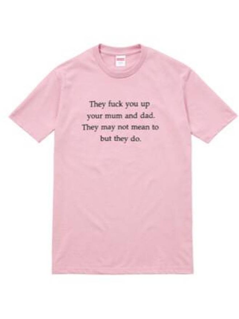 Supreme They Fuck You Up Tee Pink Men's - FW16 - US