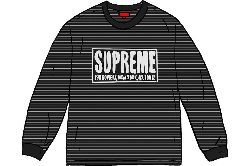 新品 supreme21ssThin stripe L/S Top 正規品 Nedan - Tシャツ 