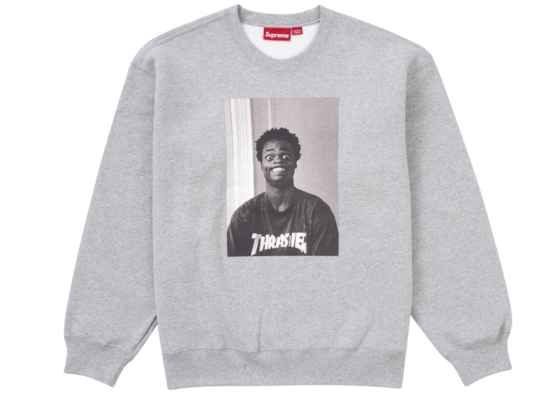 Supreme Thrasher Crewneck Heather Grey Men's - FW24 - US