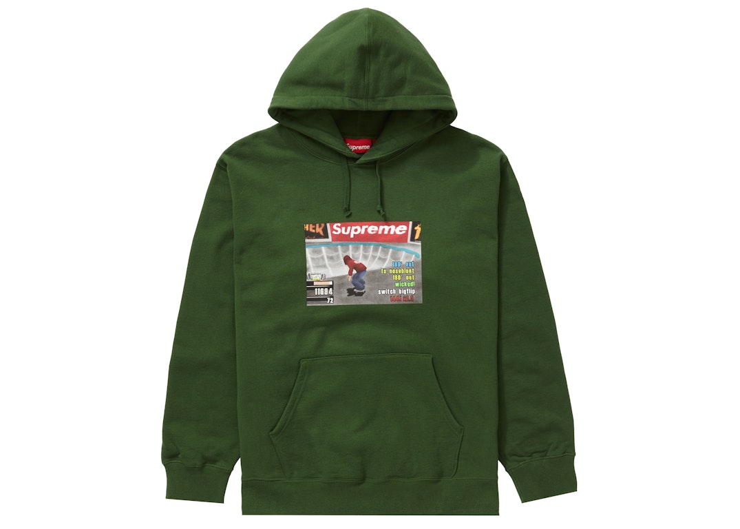 Pre-owned Supreme Thrasher Hooded Sweatshirt Green