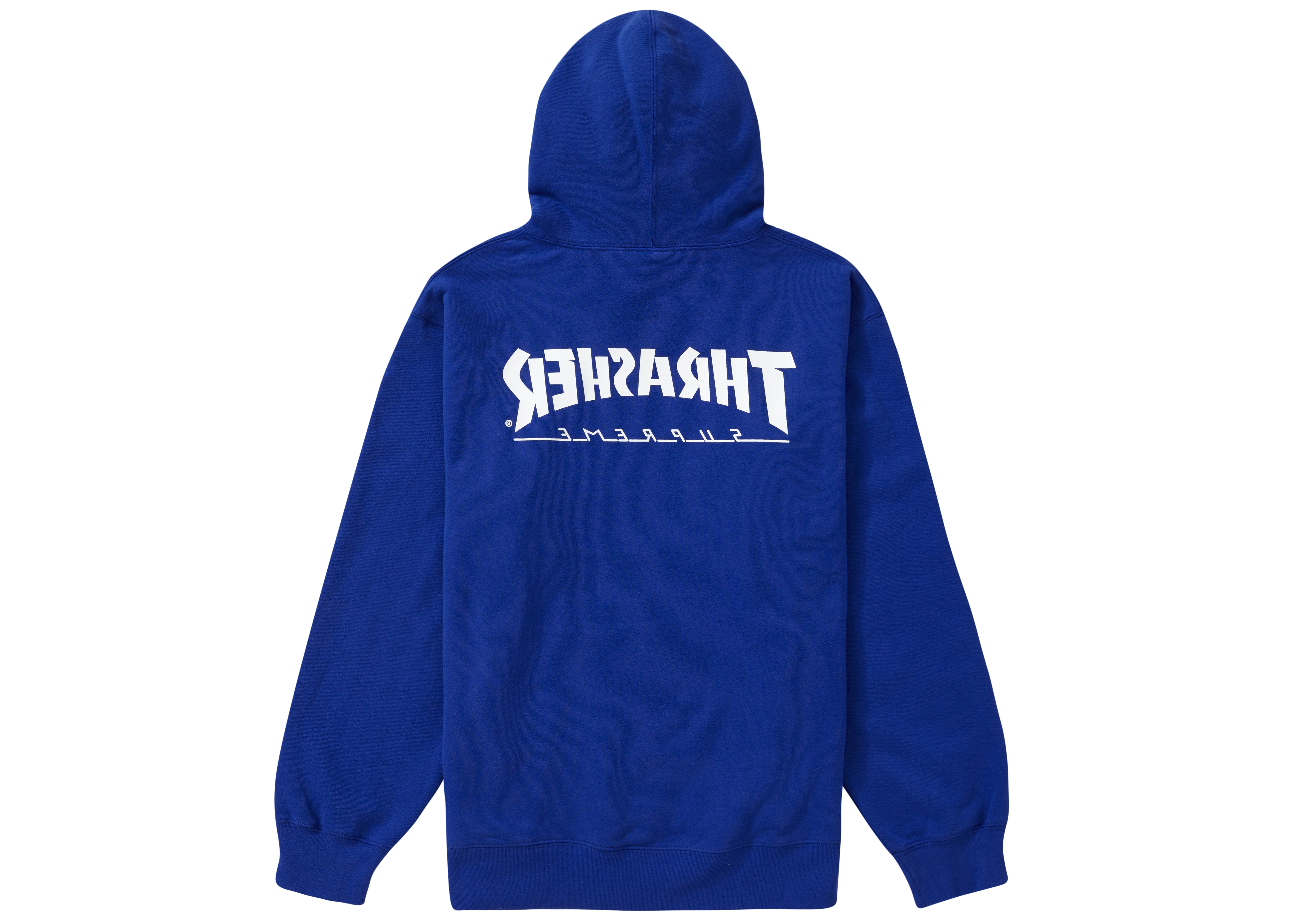 Thrasher hoodie royal discount blue