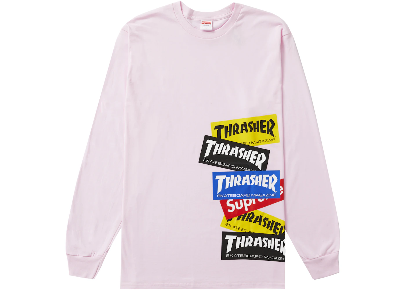 Supreme Thrasher Multi Logo L S Tee Light Pink Fw21 Supreme Thrasher Multi Logo L S Tee Light Pink Fw21