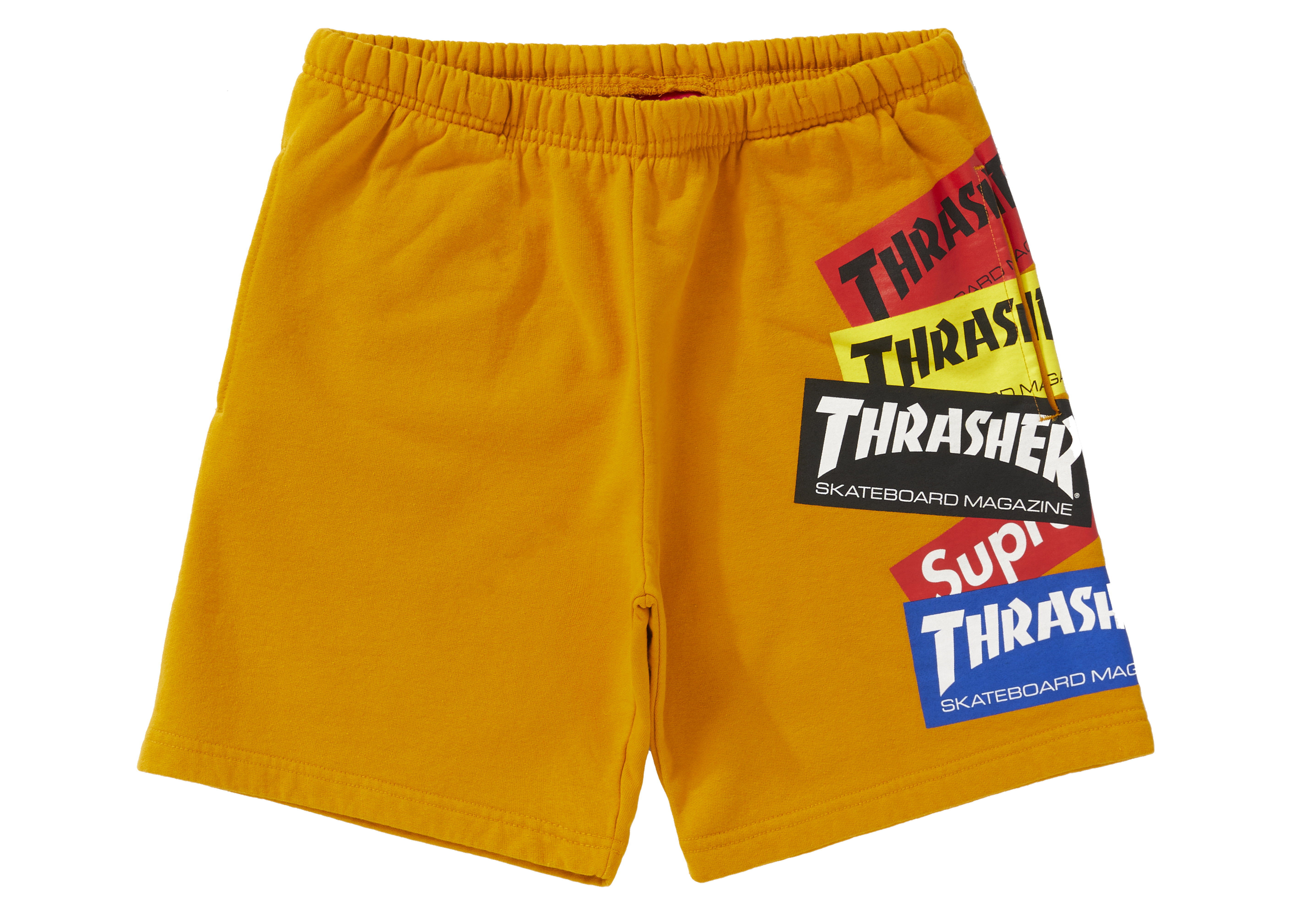 Supreme Thrasher Multi Logo Sweatshort Gold Men's - FW21 - US