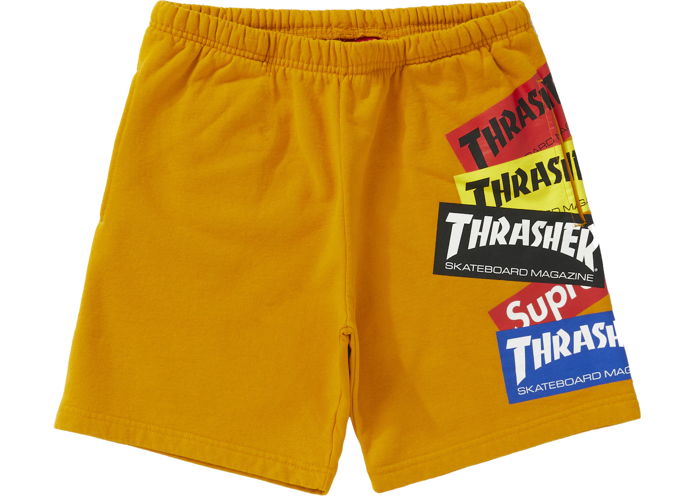 Supreme Thrasher Multi Logo Sweatshort Gold - FW21 Men's - US