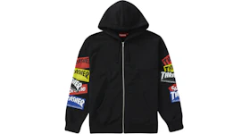 Supreme Thrasher Multi Logo Zip Up Hooded Sweatshirt Black