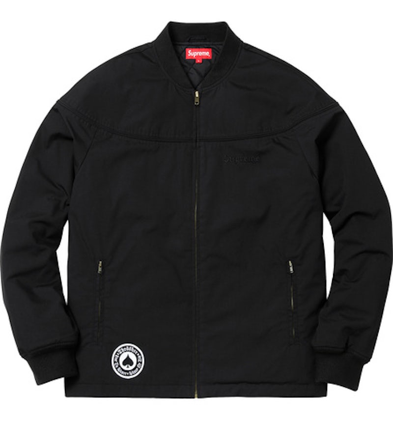Supreme Thrasher Poplin Crew Jacket Black Men's SS17 US