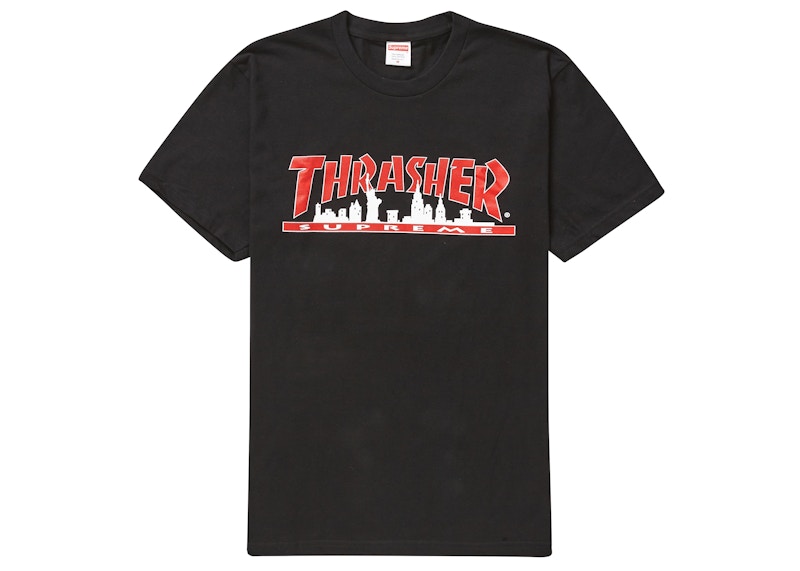 Supreme Thrasher Skyline Tee Black Men's - FW21 - US