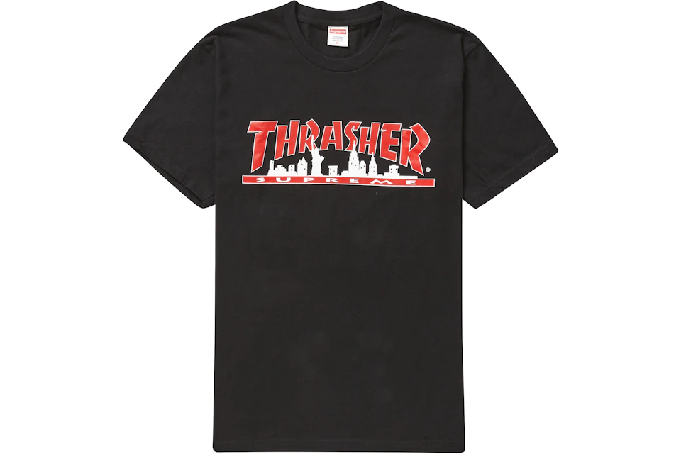 Supreme Thrasher Skyline Tee Black Fw21 Supreme Thrasher Skyline Tee Black Fw21