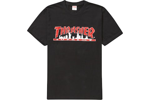 Supreme Thrasher Skyline Tee Black Men's FW21 GB
