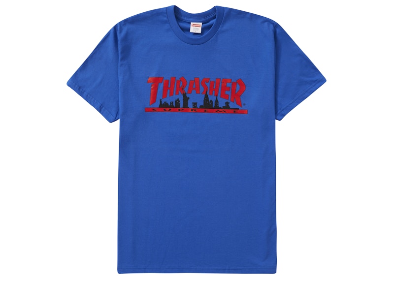 Supreme Thrasher Skyline Tee Royal Men's - FW21 - US