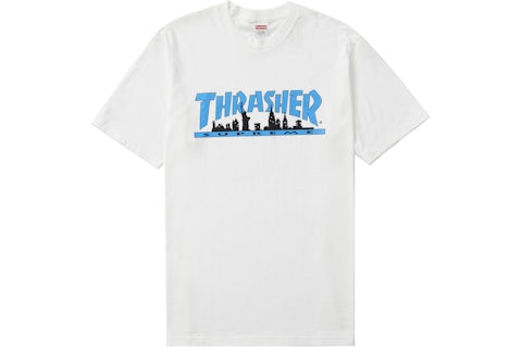 Supreme Thrasher Skyline Tee White Men's FW21 GB