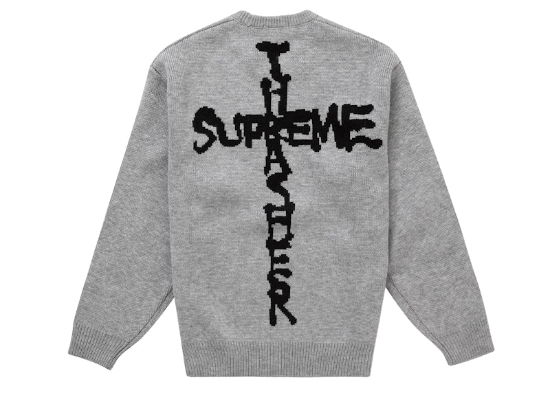 Supreme Thrasher Sweater (FW24) Heather Grey Men's - FW24 - US