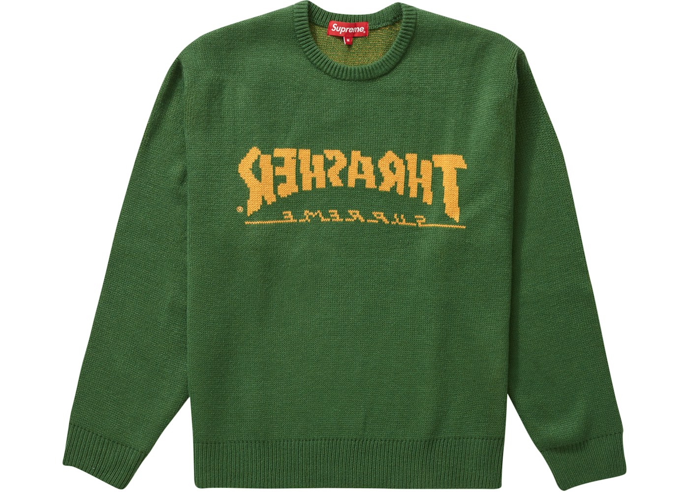 Supreme Thrasher Sweater Green Fw21 Supreme Thrasher Sweater Green Fw21