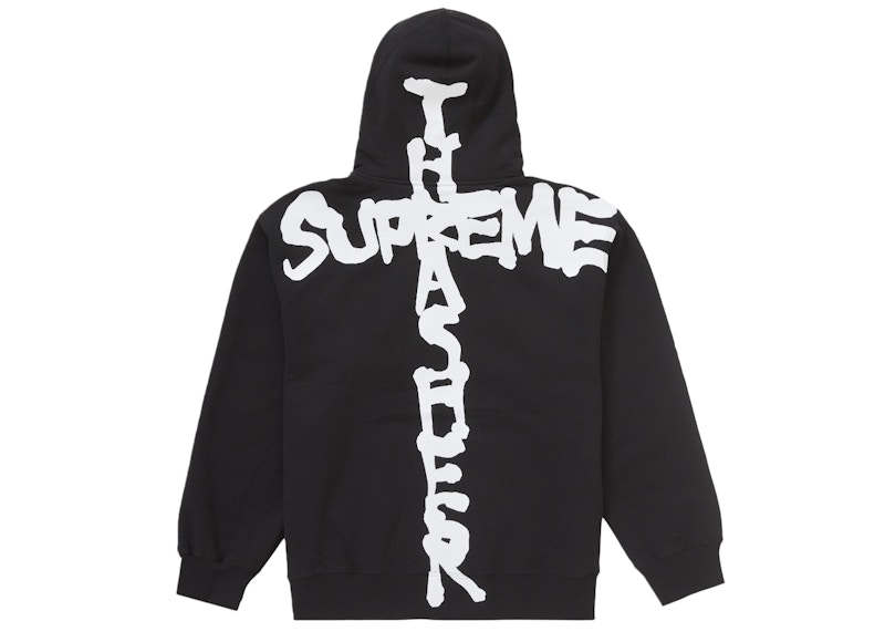 Supreme Thrasher Zip Up Hooded Sweatshirt Black Men's - FW24 - US